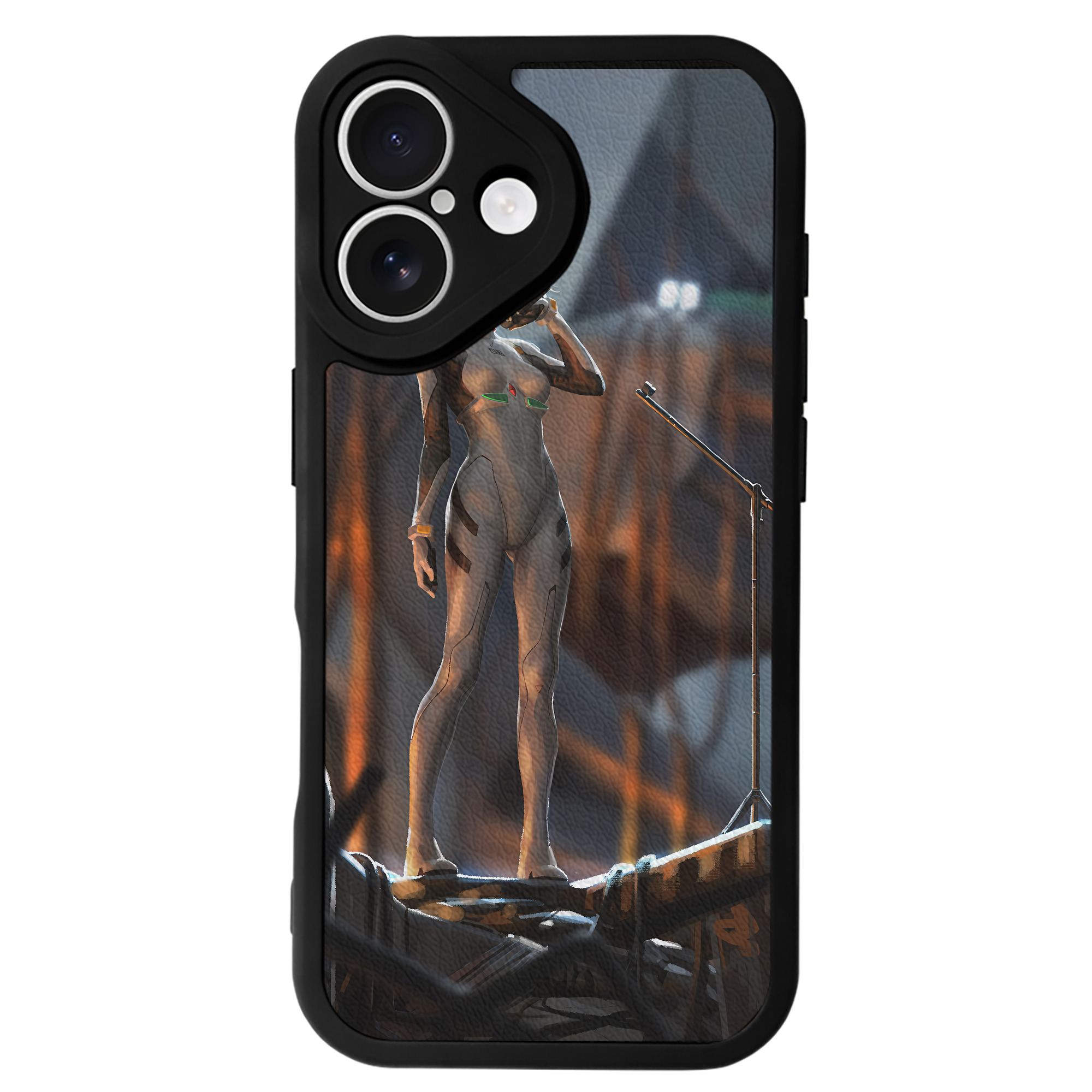 （画像用） EVA 新世紀エヴァンゲリオン 【iPhone 16シリーズ対応】シリコンスマホケース（レザー調） 材質：シリコン